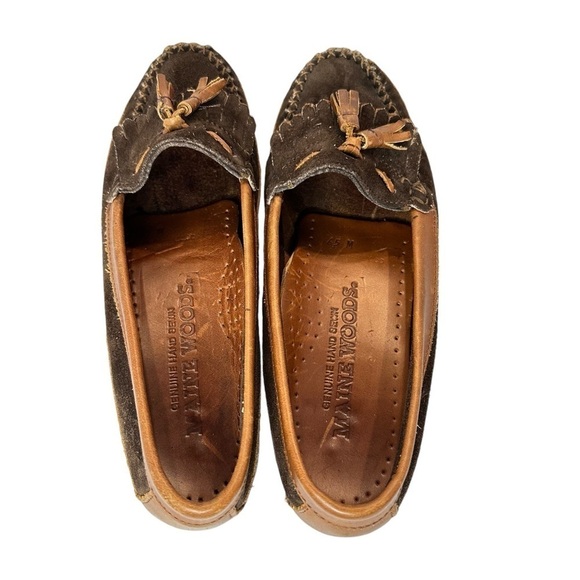 Maine Woods Brown Leather Upper Loafers with Tassle‎ Women's Size 7M - Picture 8 of 12